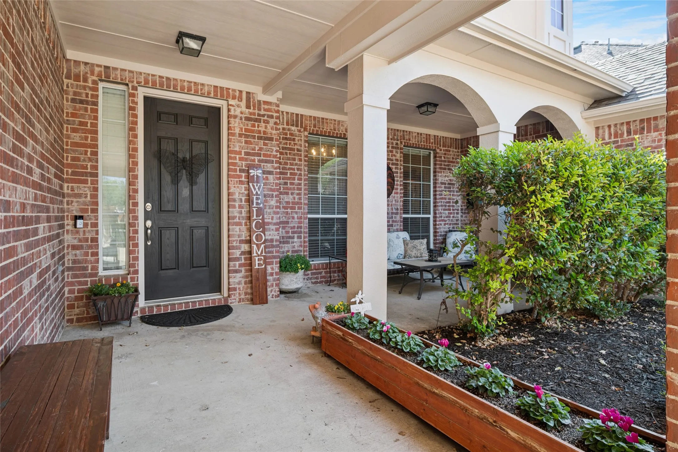 Extended covered porch