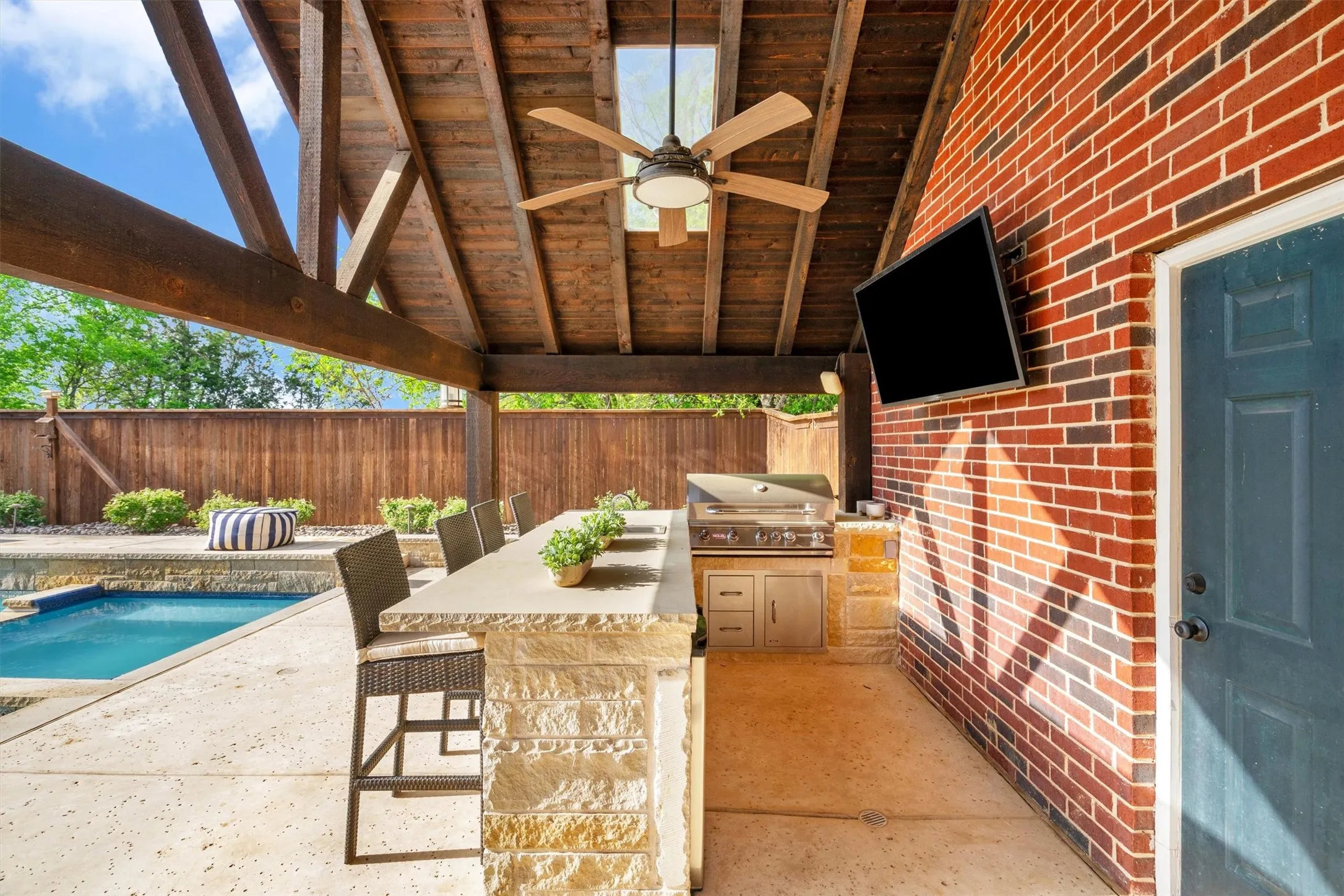 Entertainment area in design.