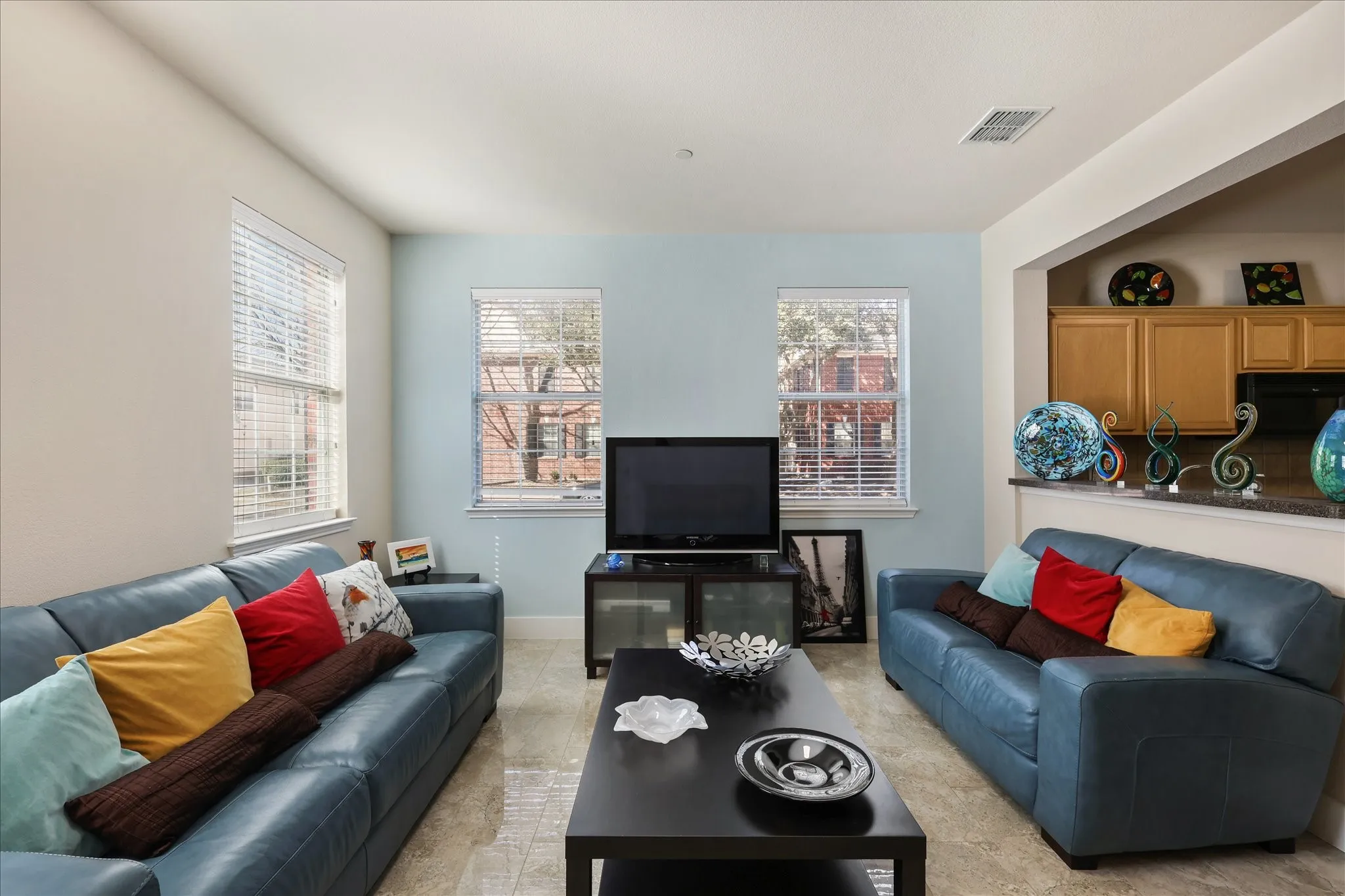 Living area with baseboards