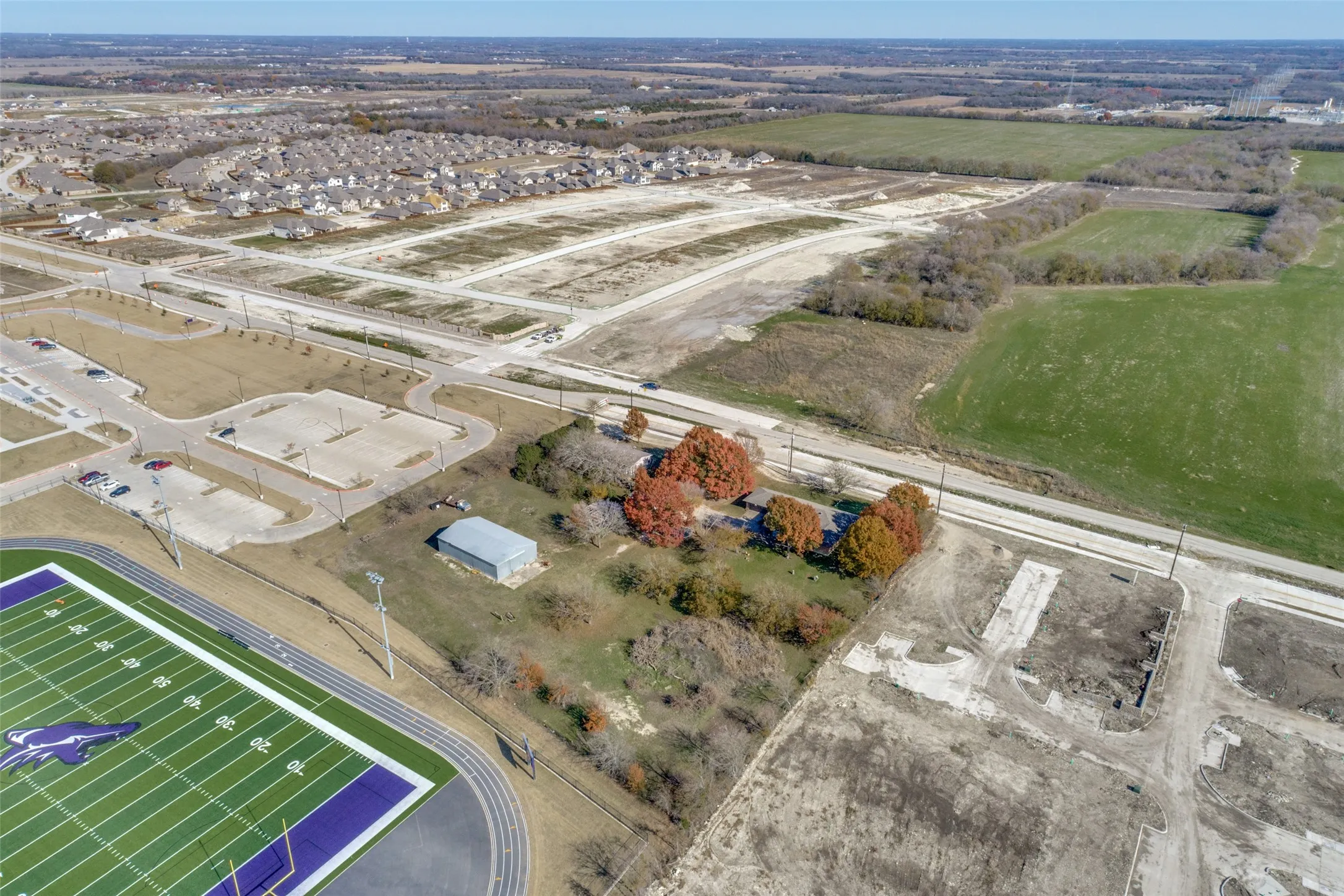 October 2023 - Facing Northeast. Leonard on East side of property is now 4 lanes.