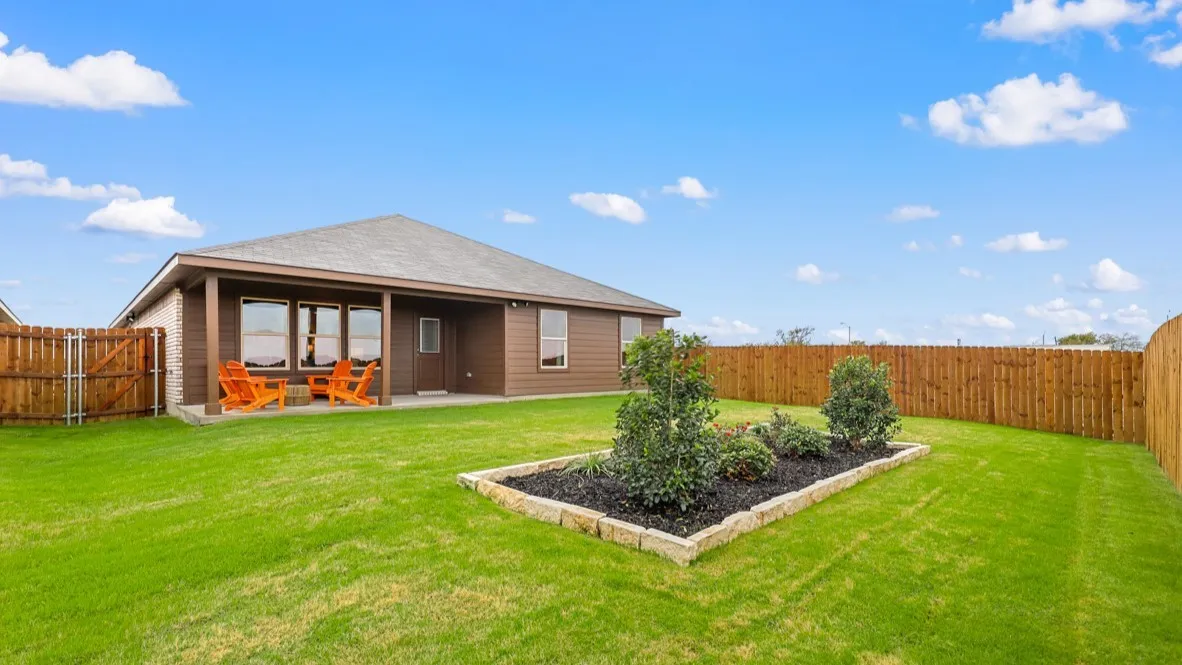 Backyard- All Home and community information, including pricing, included features, terms, availability and amenities, are subject to change at any time without notice or obligation. All Drawings, pictures, photographs, video, square footages, floor plans, elevations, features, colors and sizes are approximate for illustration purposes only and will vary from the homes as built.