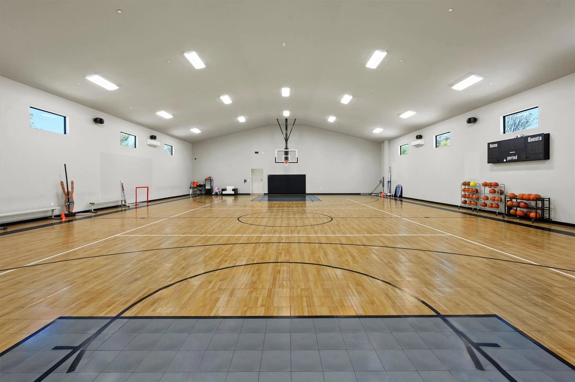 Indoor Sport Court for Basketball, Volleyball, Hockey, or easily fit in 2 to 3 Pickleball courts