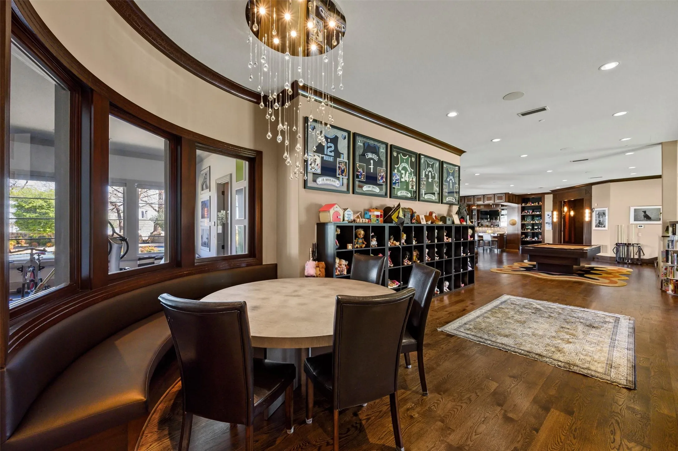 Seating area in the Game Room is perfect for Game Night with the Family