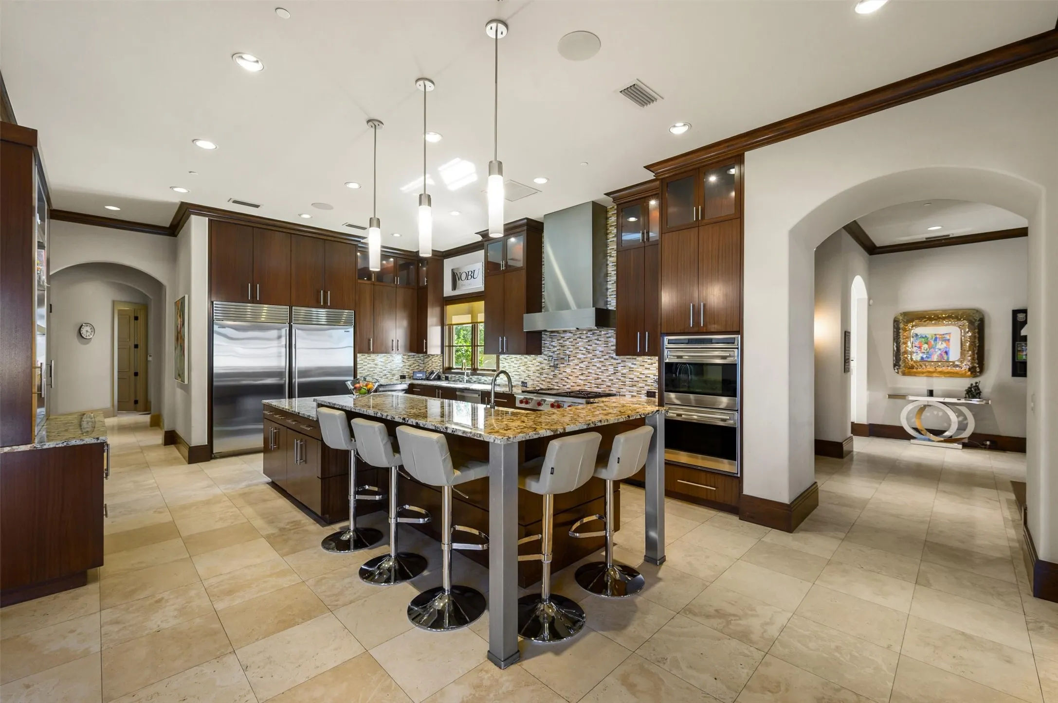 Kitchen designed for a Chef with built-in Refrigerator and Freezer