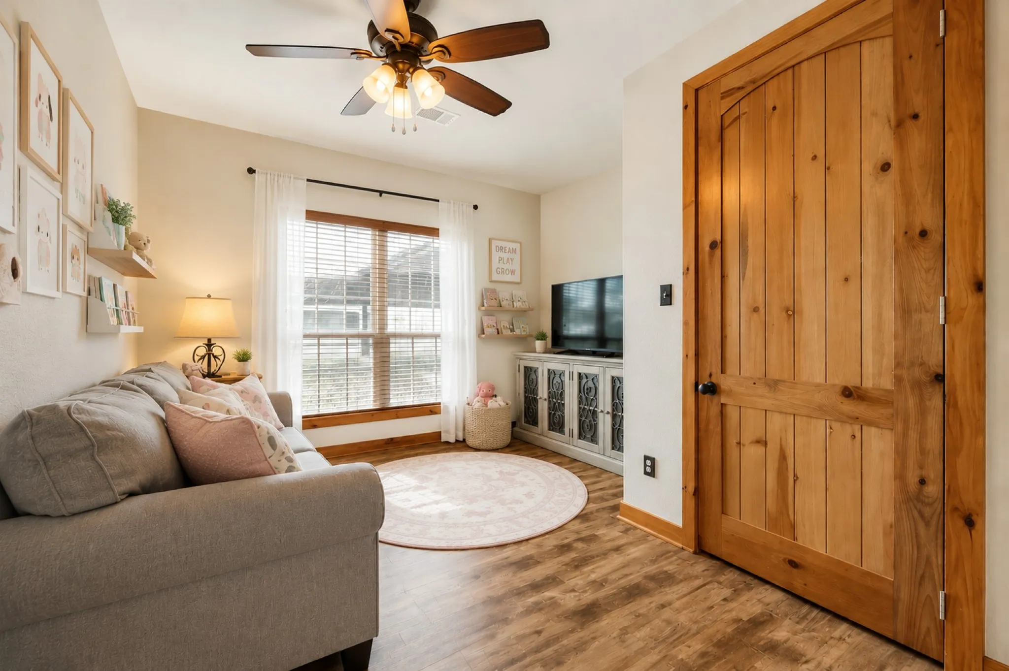 3rd bedroom lightly staged.