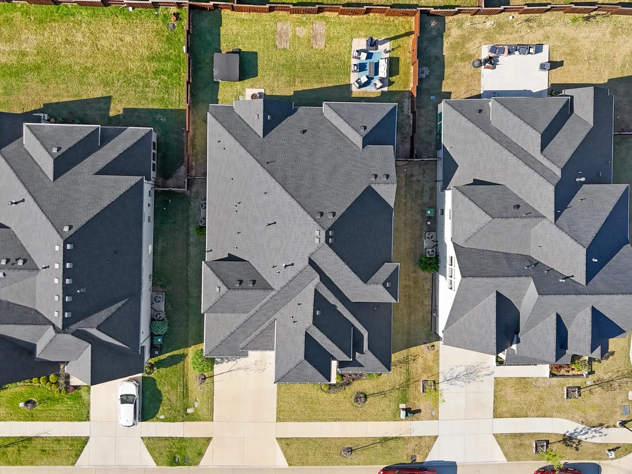 Aerial view of residential area
