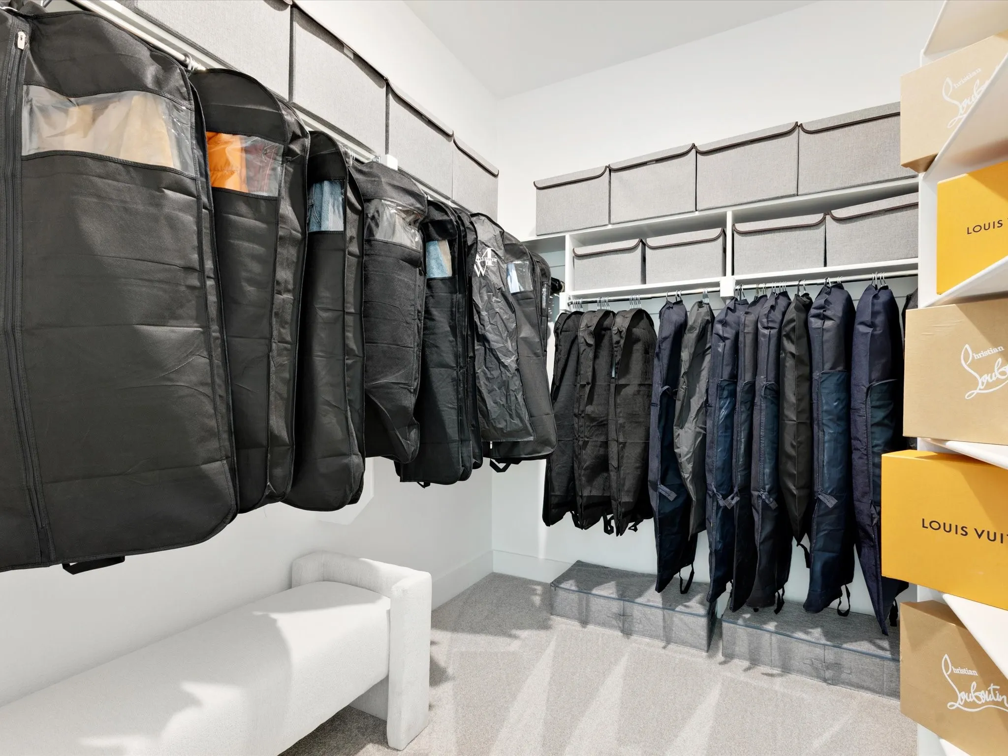 One of 2 walk in closets  in the master suite