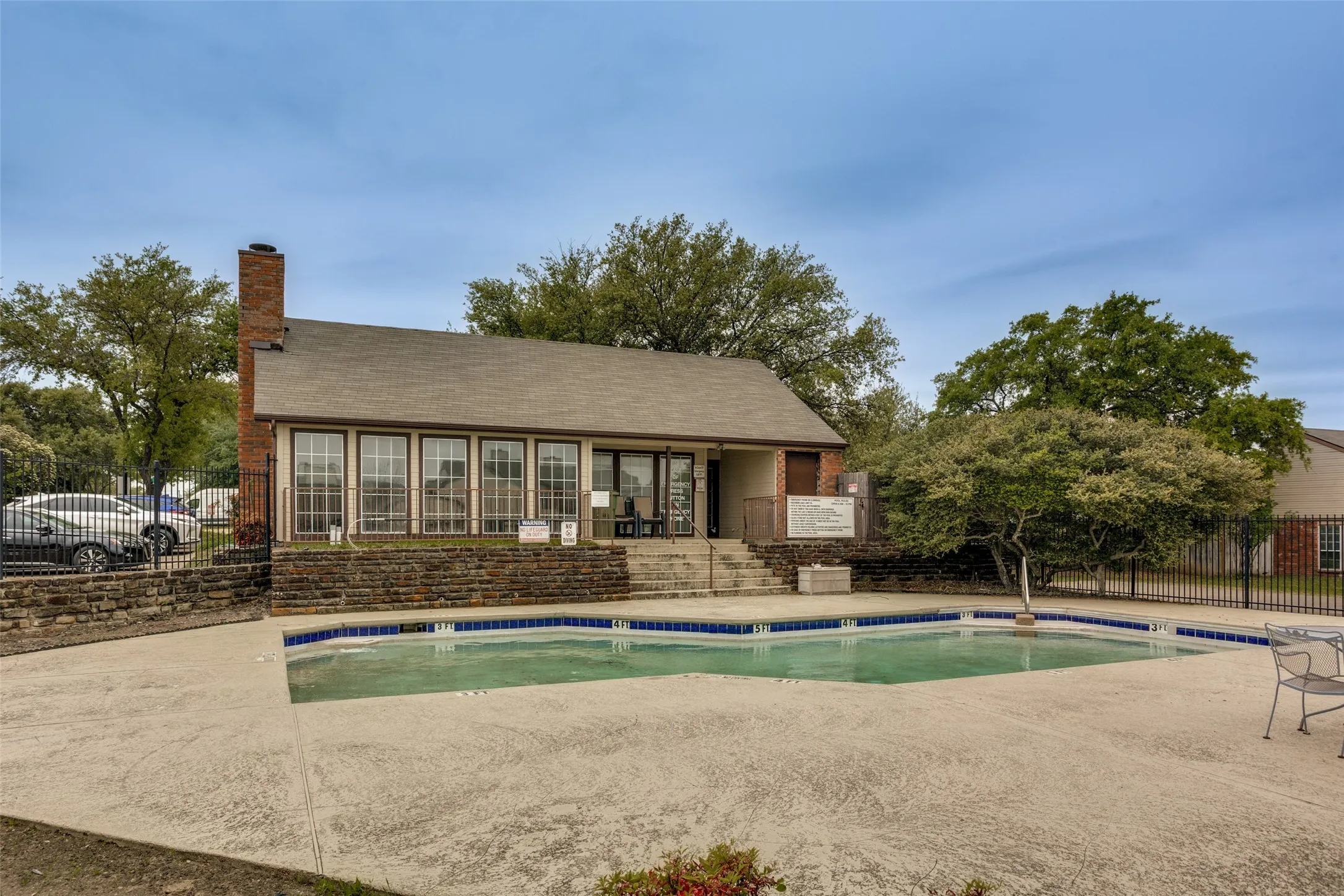 Clubhouse and pool.