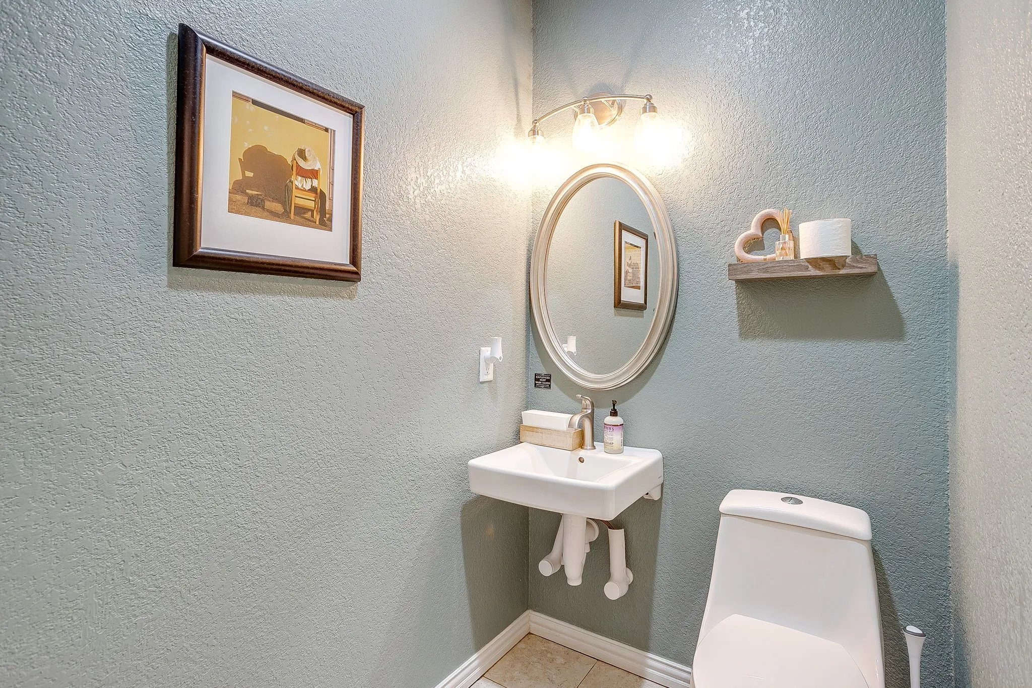 Upscale bathroom.