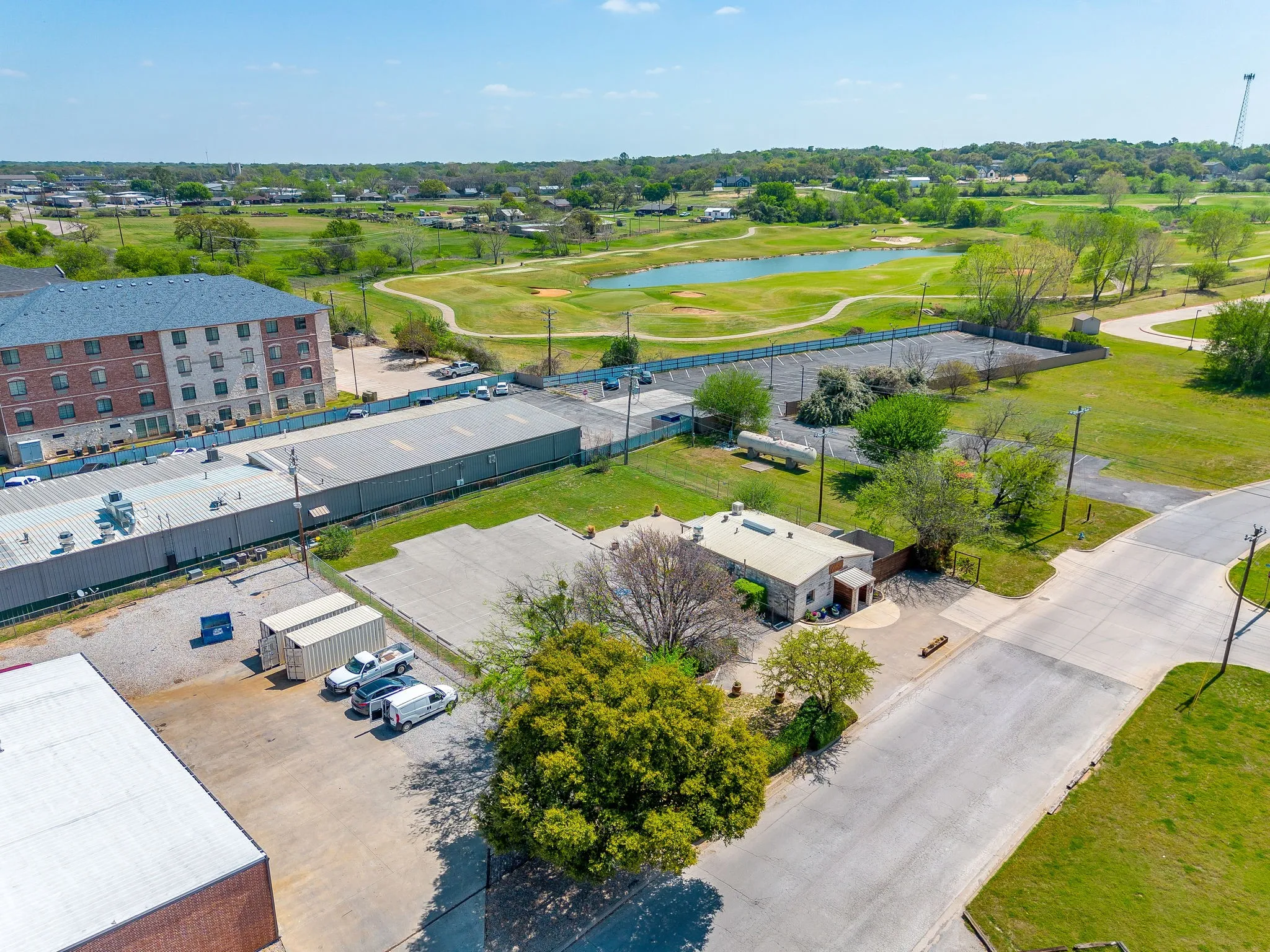 The additional, ample parking lot was put in by the current owner.