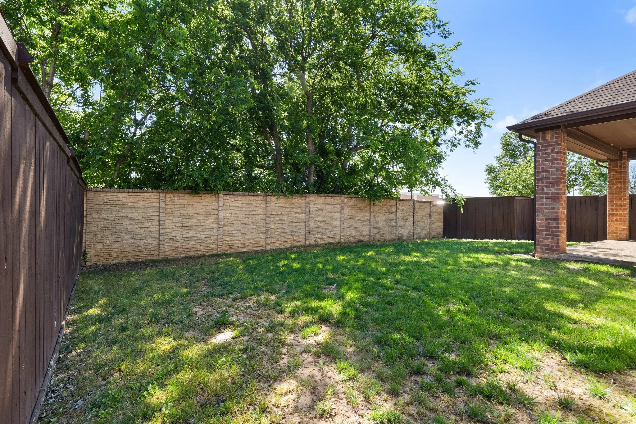Private back yard