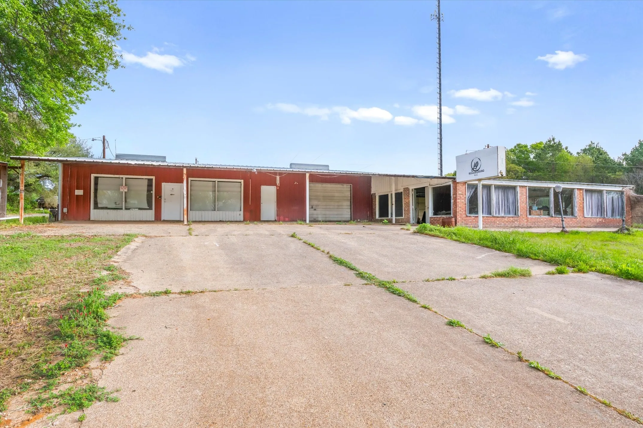 Commercial building front of property