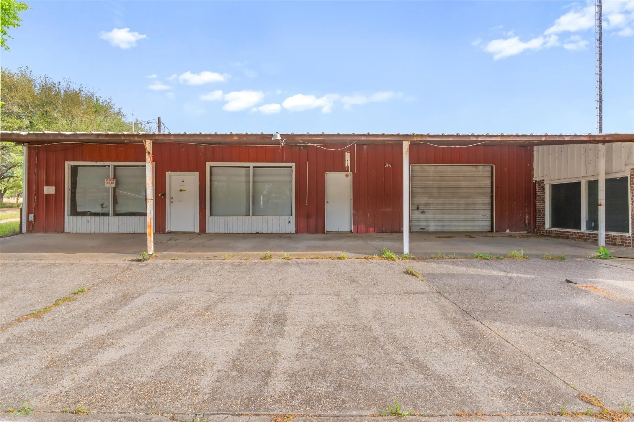 Commercial building front of property