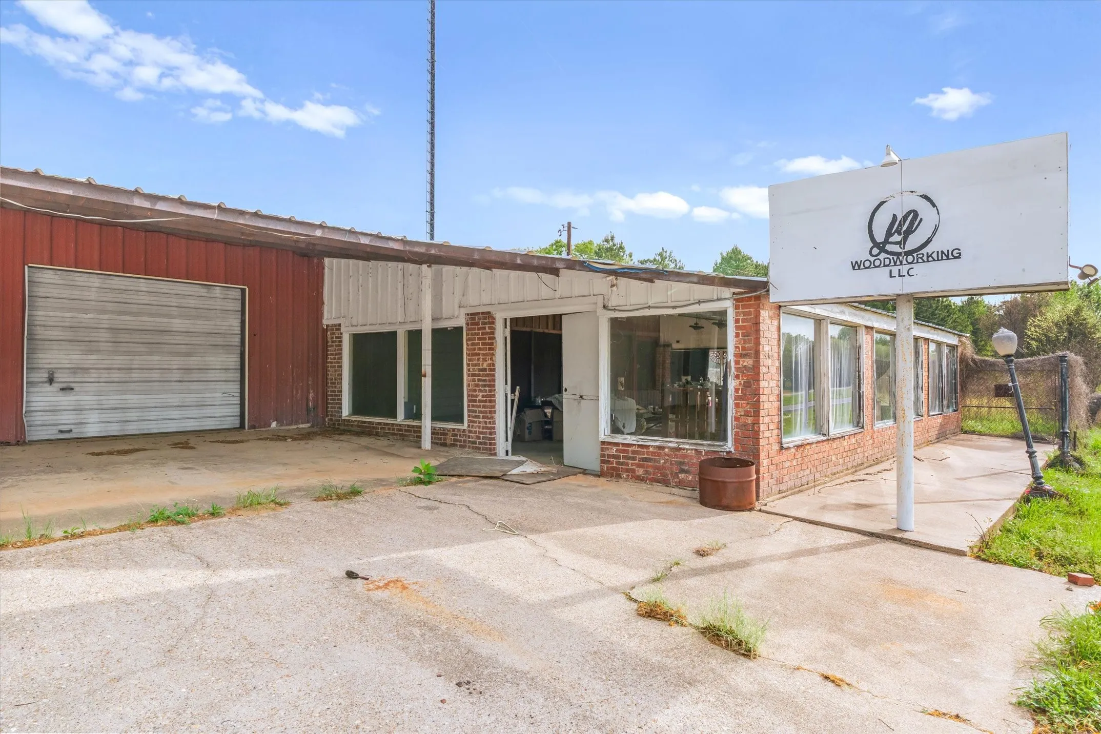 Commercial building front of property