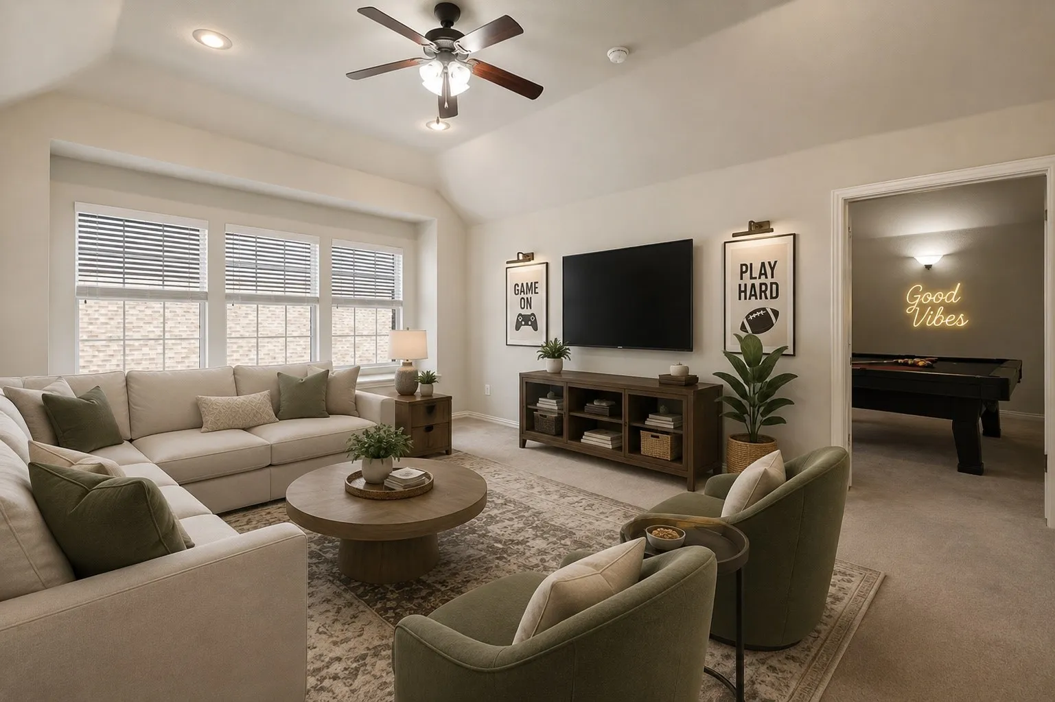 Furniture and decor have been virtually added to help you envision the potential of this space.