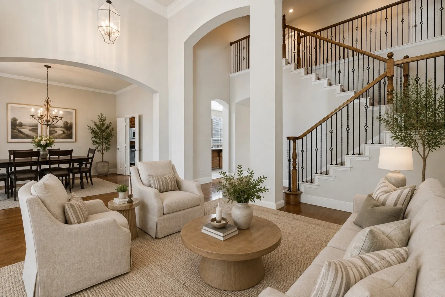 Furniture and decor have been virtually added to help you envision the potential of this space.