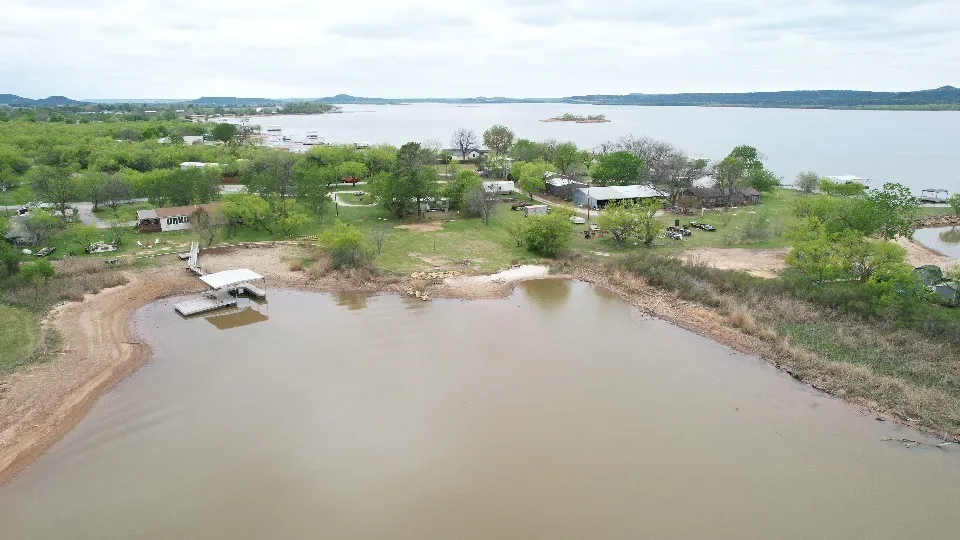 Looking toward the property from the water