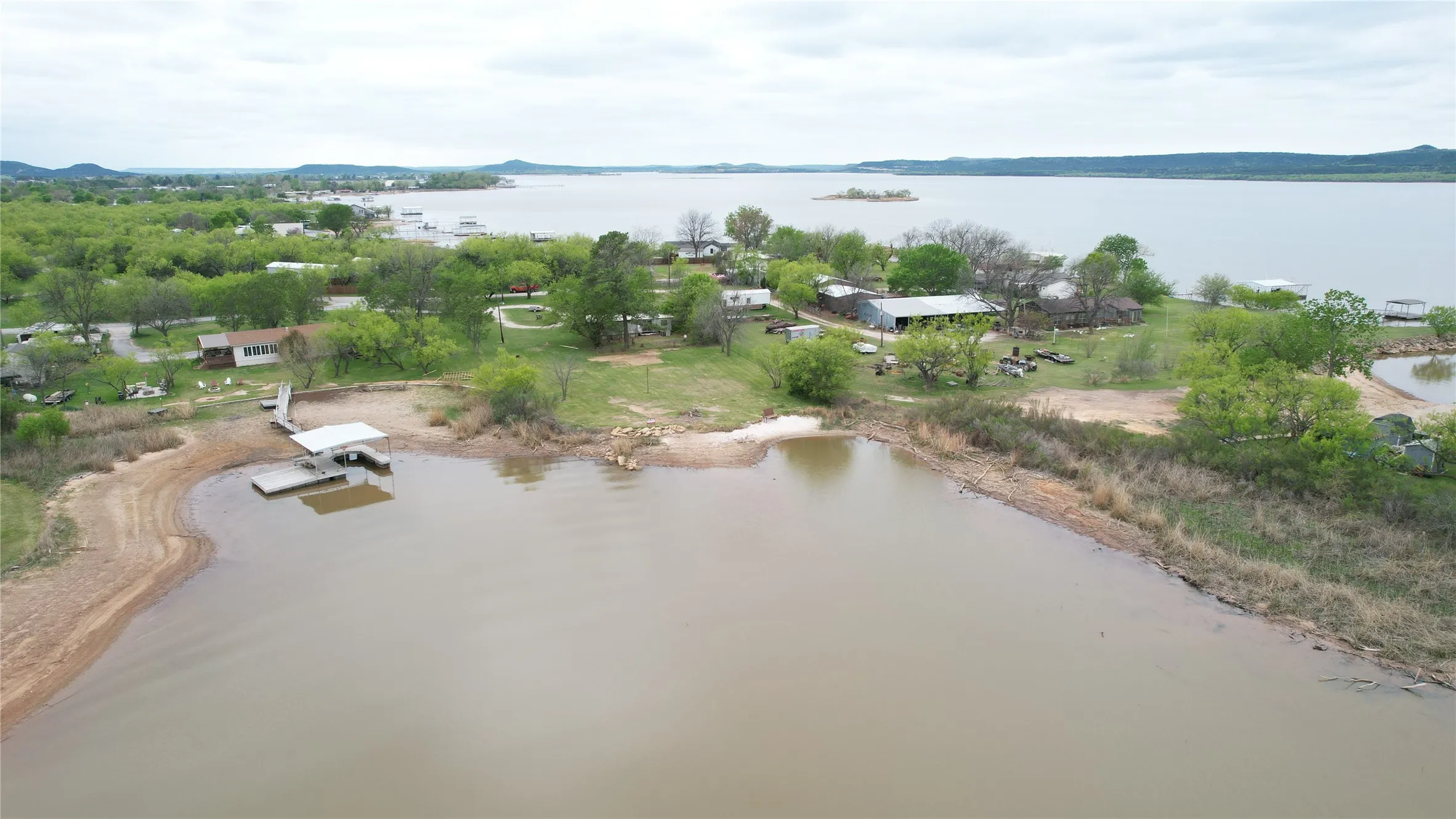Looking to the back of the property from Lake