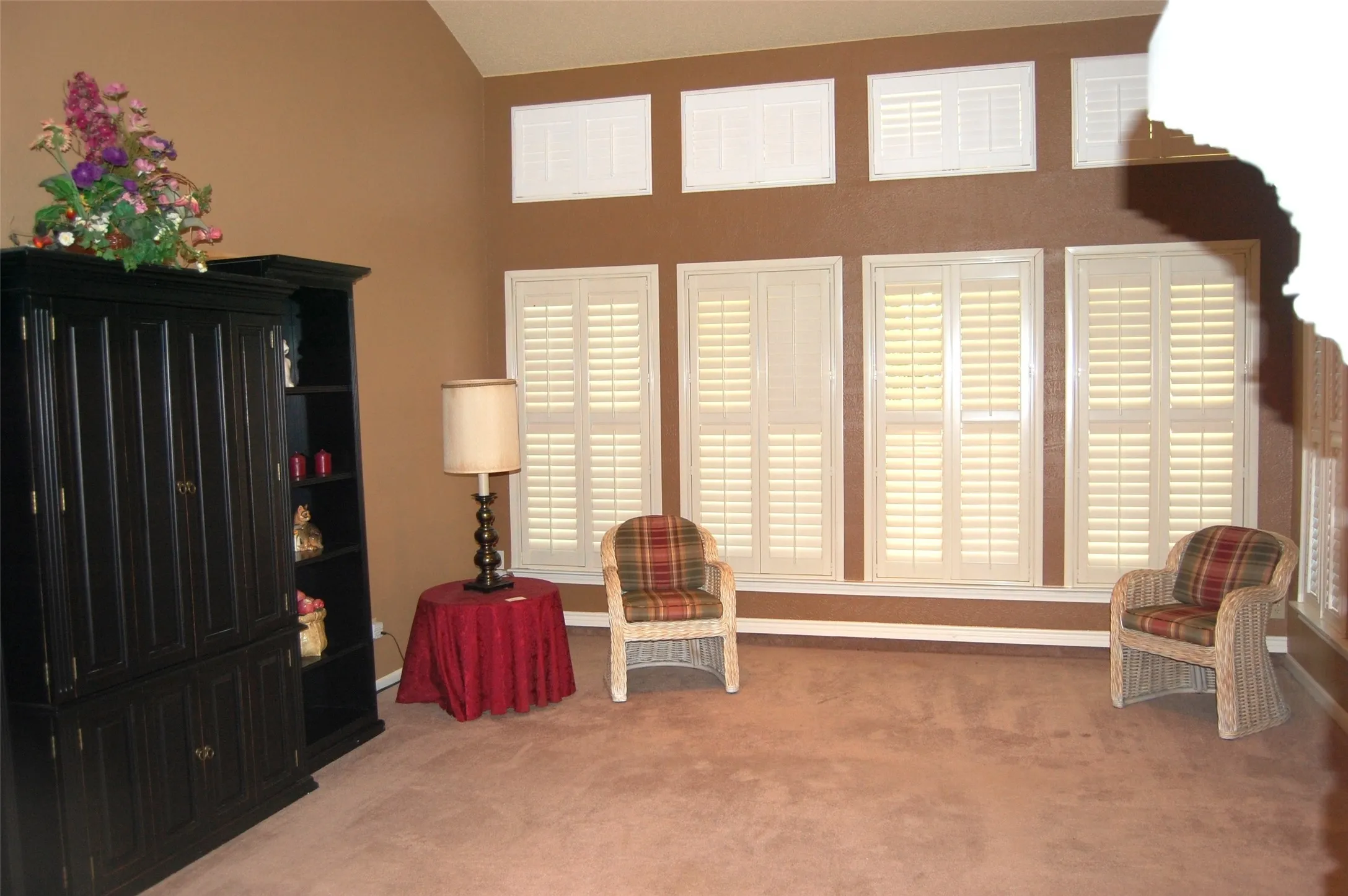 Large Formal Living with Wood Burning Fireplace