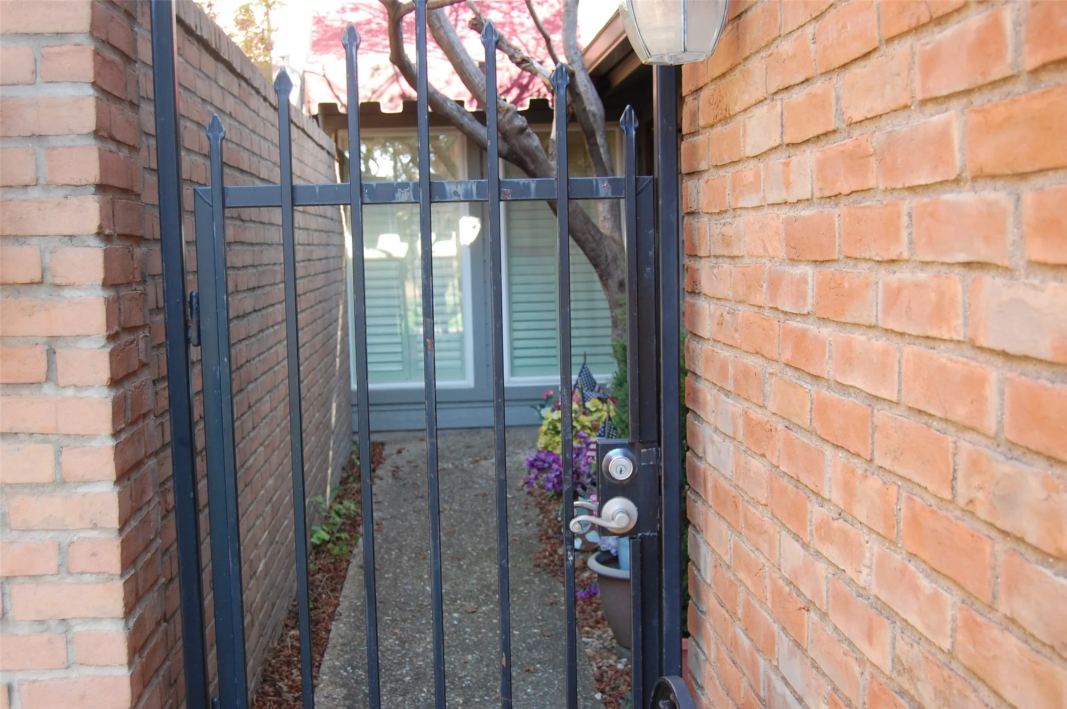 Secure Wrought Iron Gated Entry
