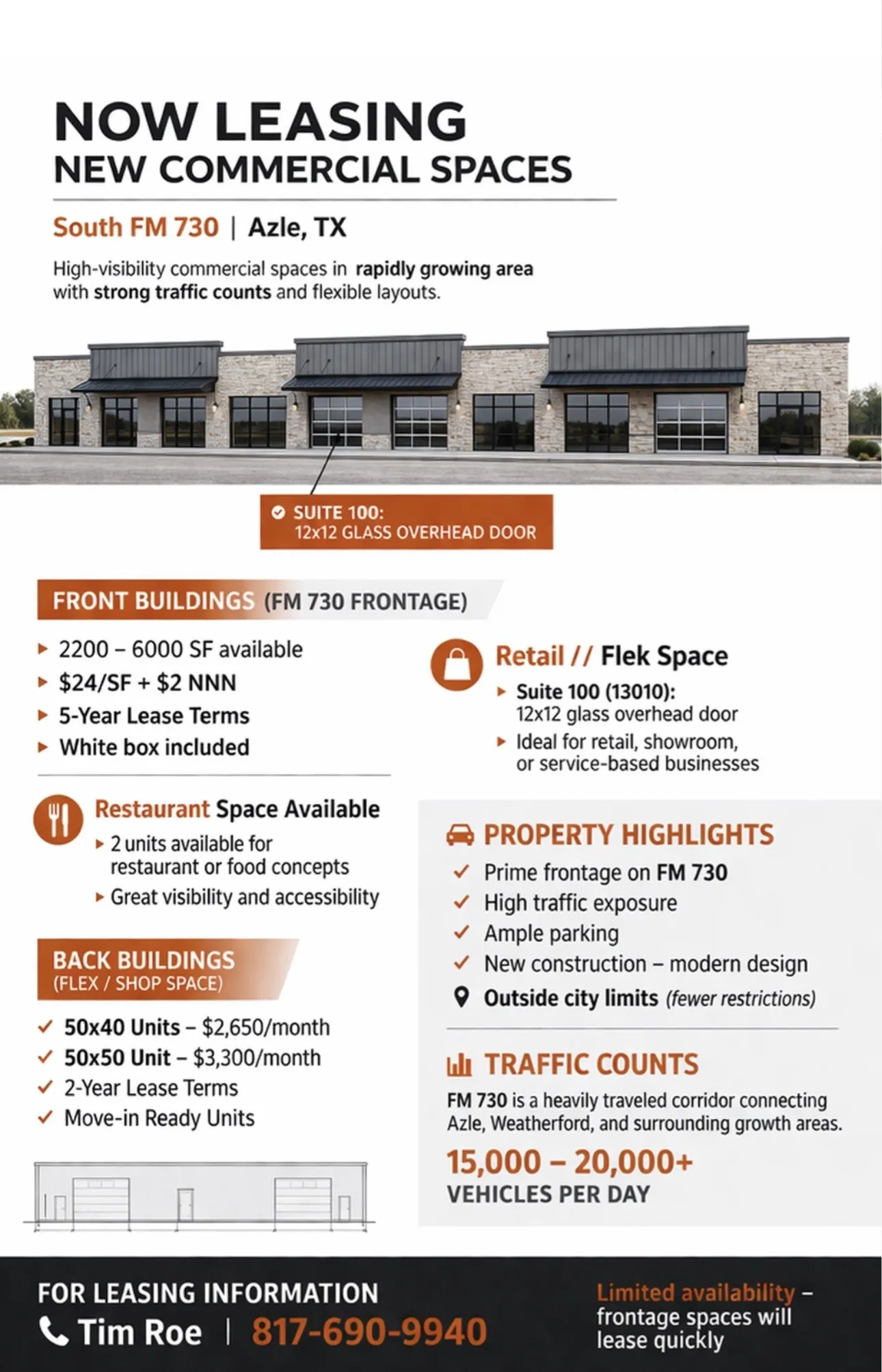 Retail For Rent in Parker County , 13008 S FM 730, Azle, Texas 76020, 0, 0, Garage spaces, 0 Sqft, built in 2026, New Construction - Complete, mls#21223066, Real Estate Agent in Azle, Homes For Rent in Parker county, Homes For Rent in Azle, Realtor in Azle Texas, Real Estate Brokerage Independent Realty Texas, Luminita Cordes Realtor