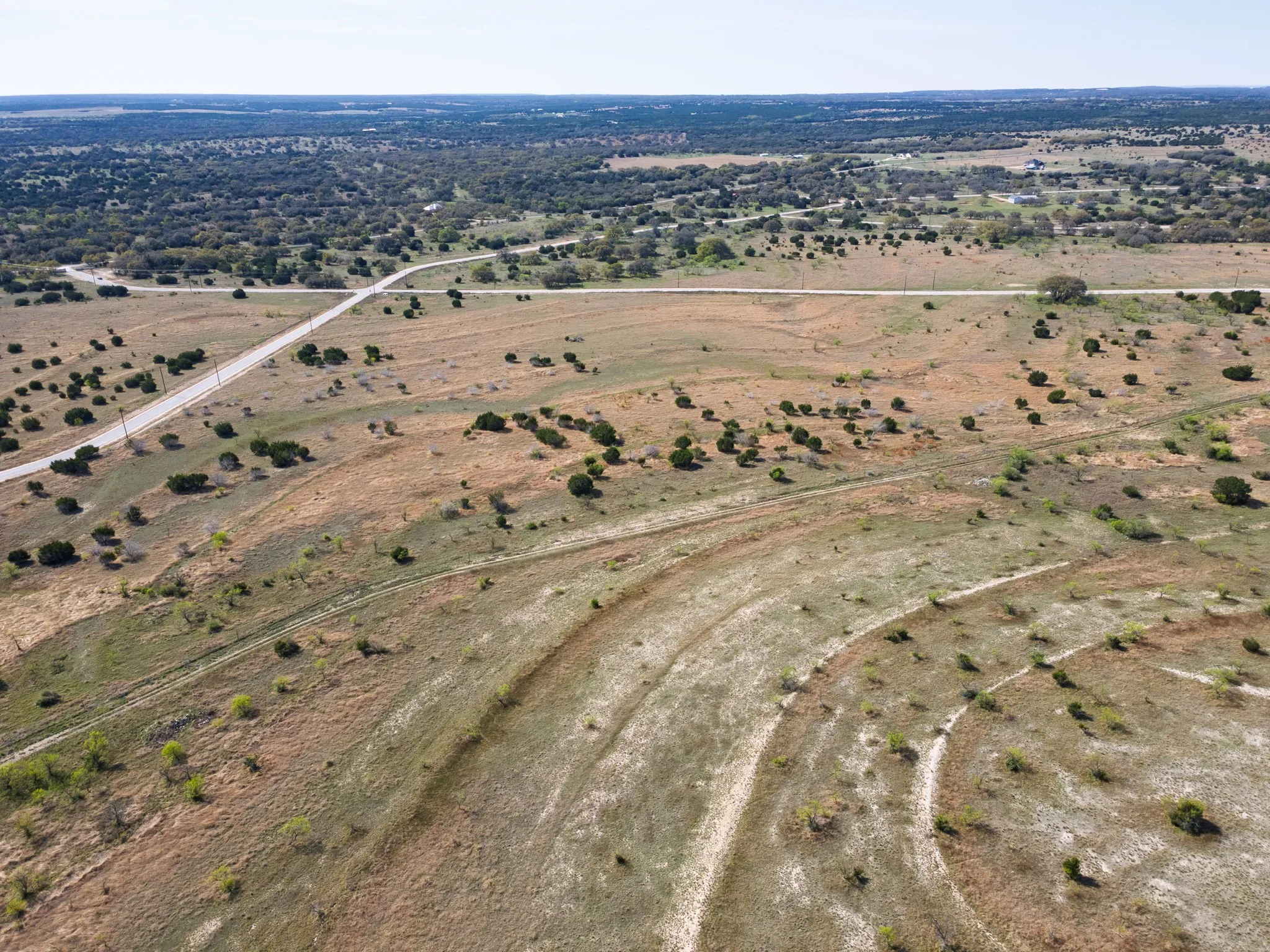 Aerial overview of property's location featuring rural landscape