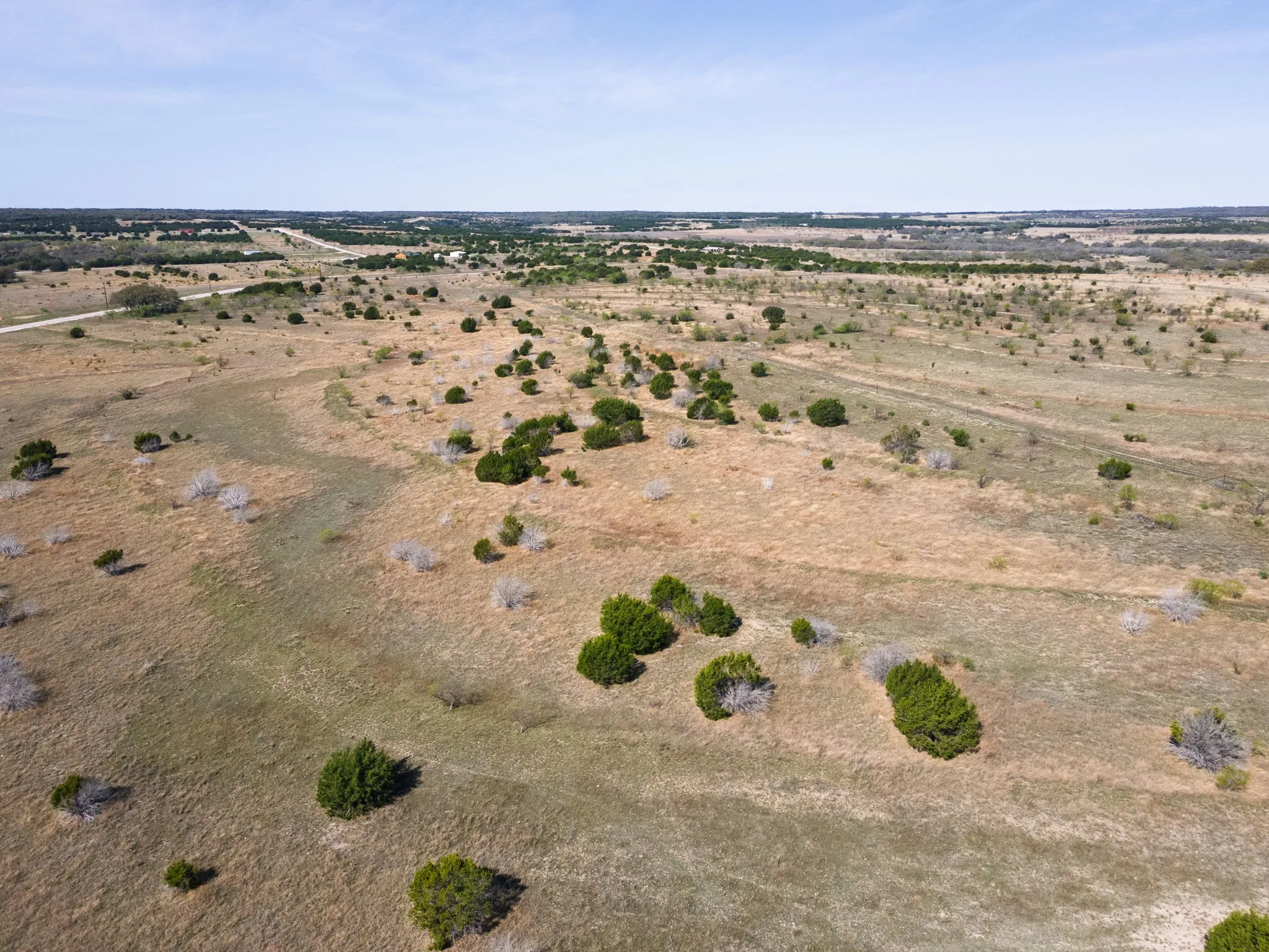 Overview of rural landscape with a desert landscape