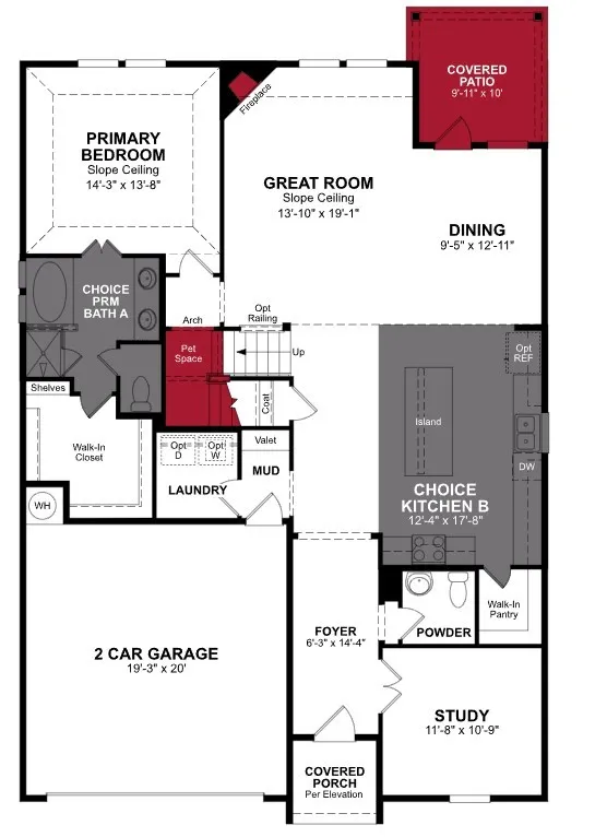 Beazer Homes Whitewing Trails Cascade Floorplan.