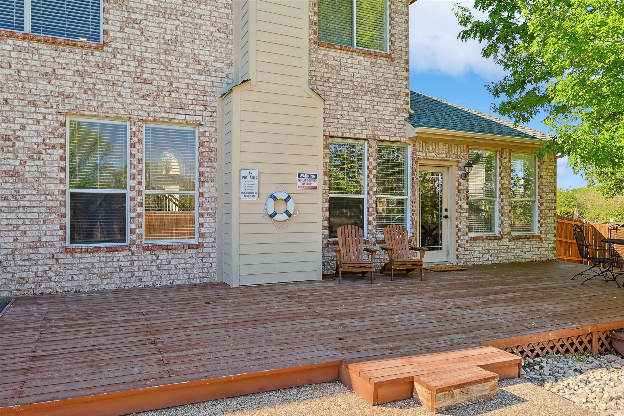 View of wooden terrace