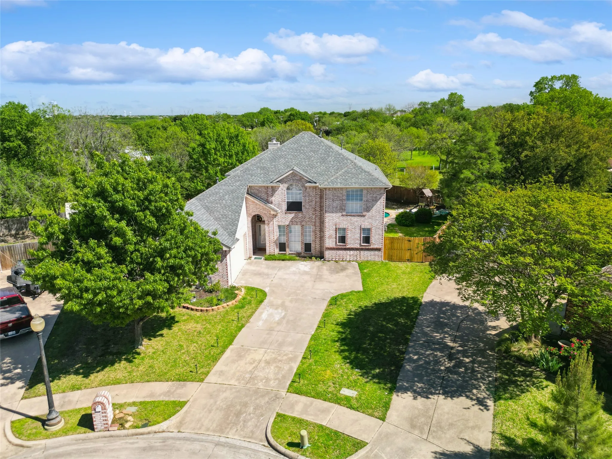 View of front of property with a front lawn