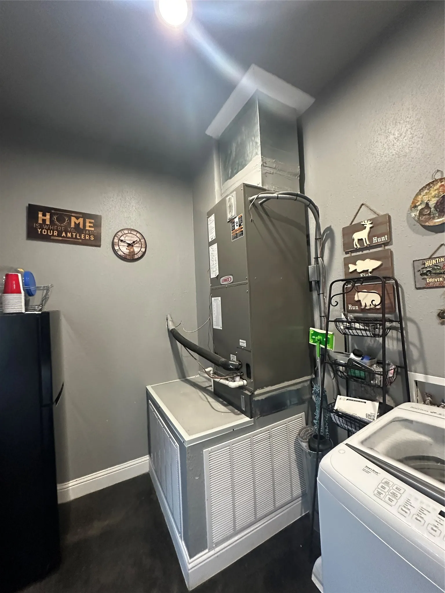 In laundry room