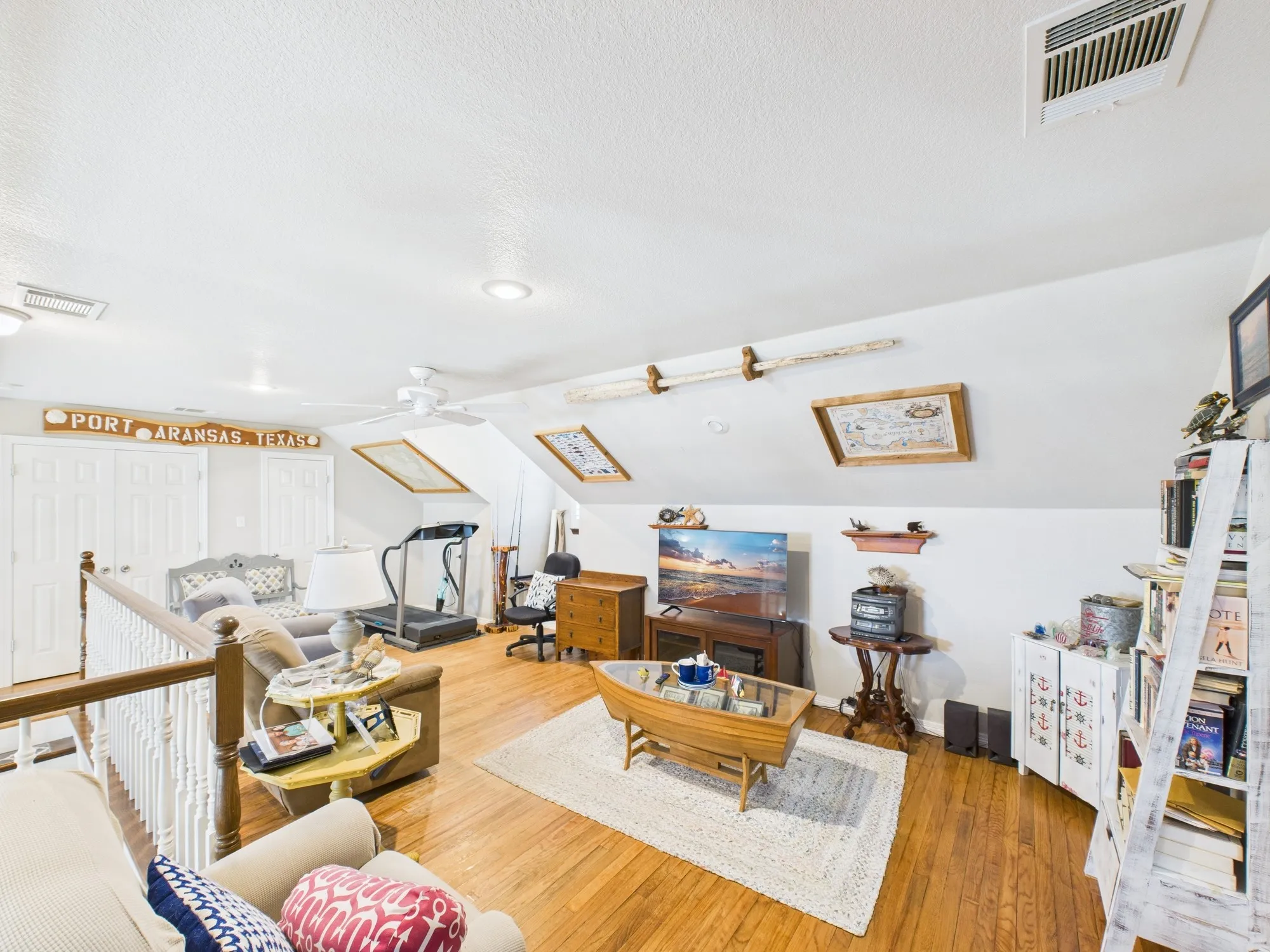 natural light from the skylights