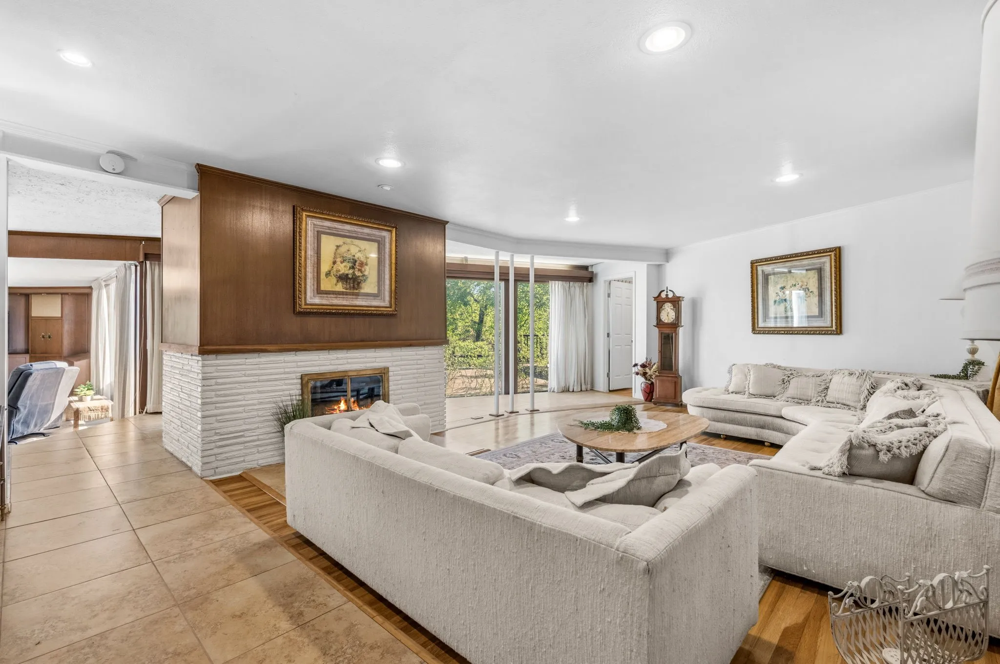 Formal Living With 2 sided Fireplace
