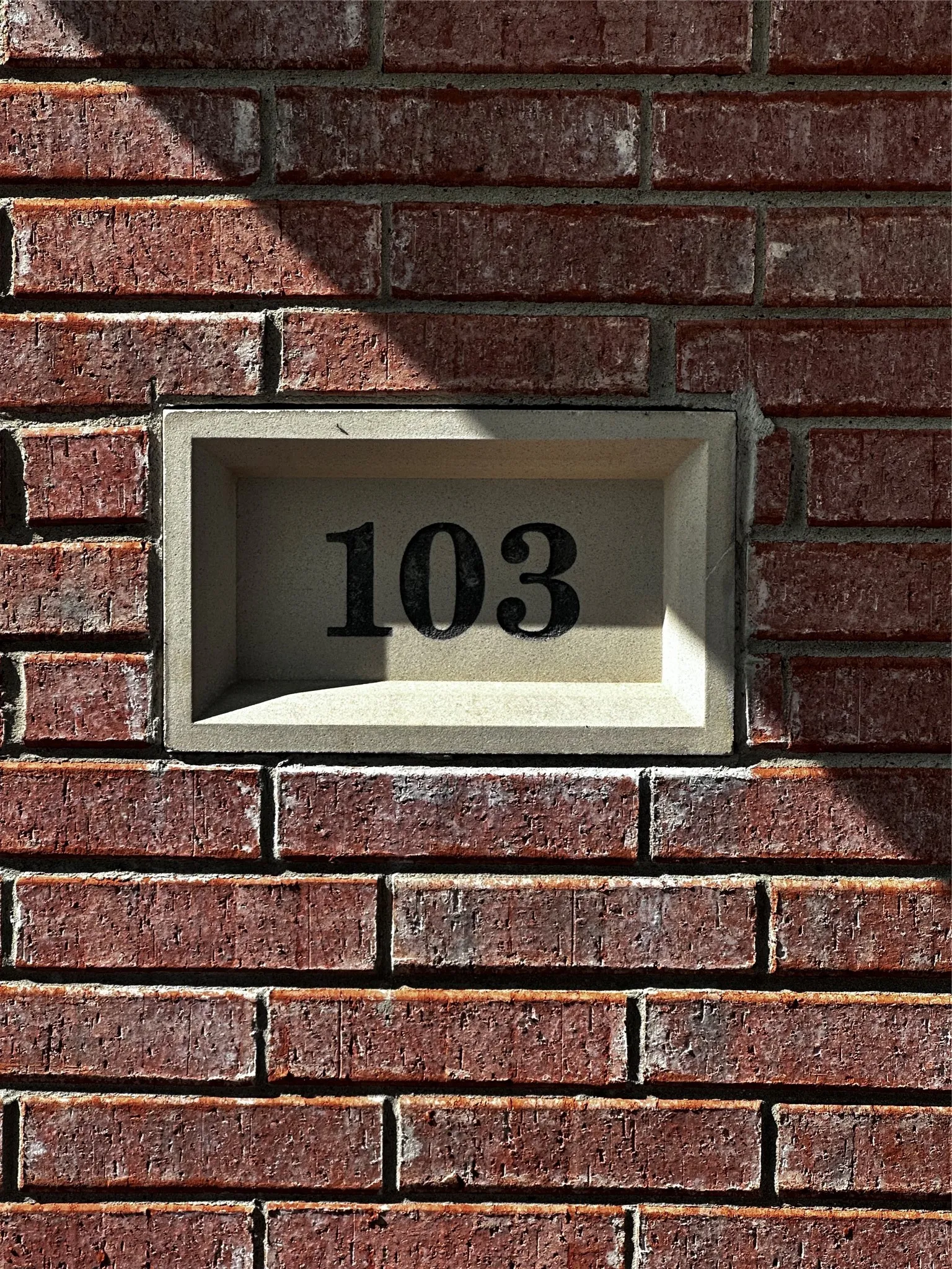 Exterior view of brick siding