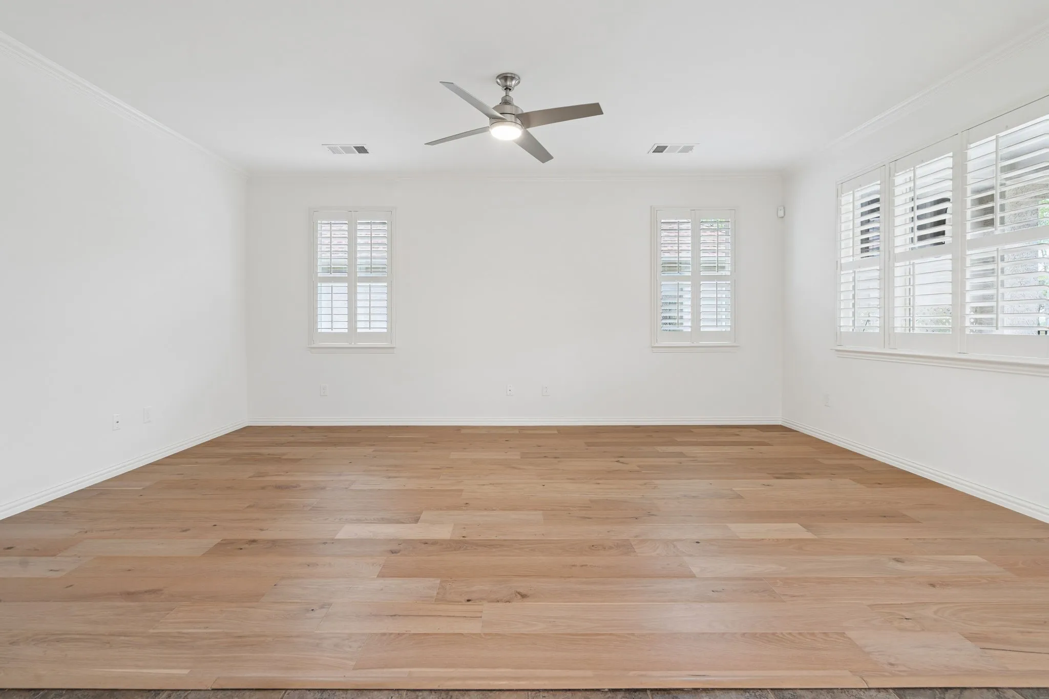 Plantation shutters installed throughout the entire home