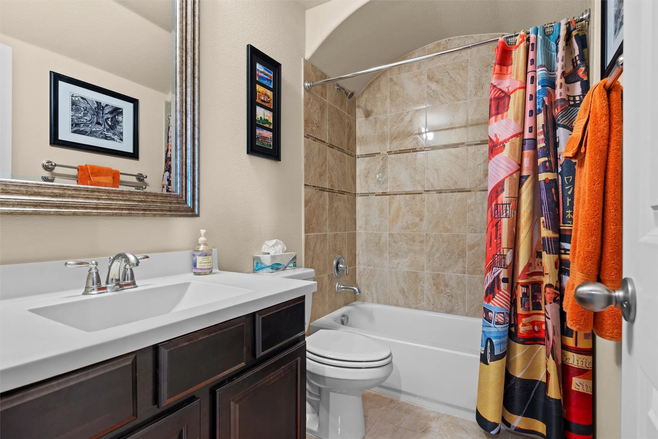 Full bath off media room