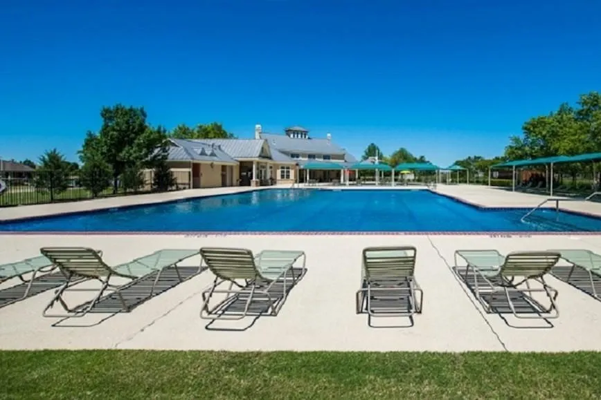 One of four community pools