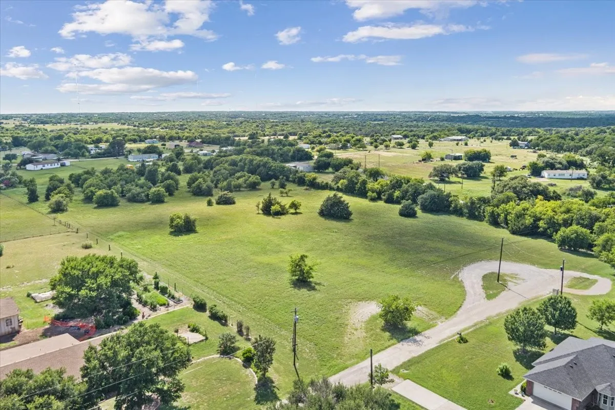 Aerial view of sparsely populated area