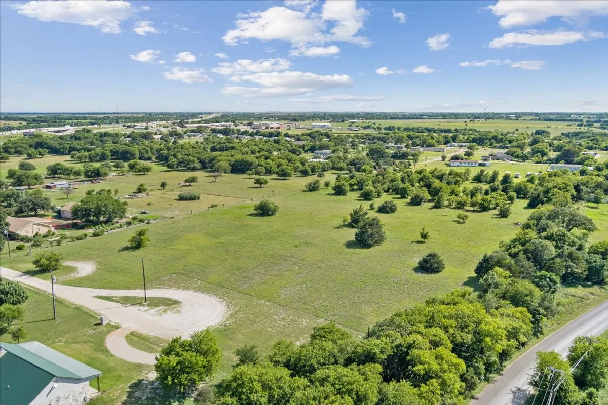 Bird's eye view of a tree filled landscape