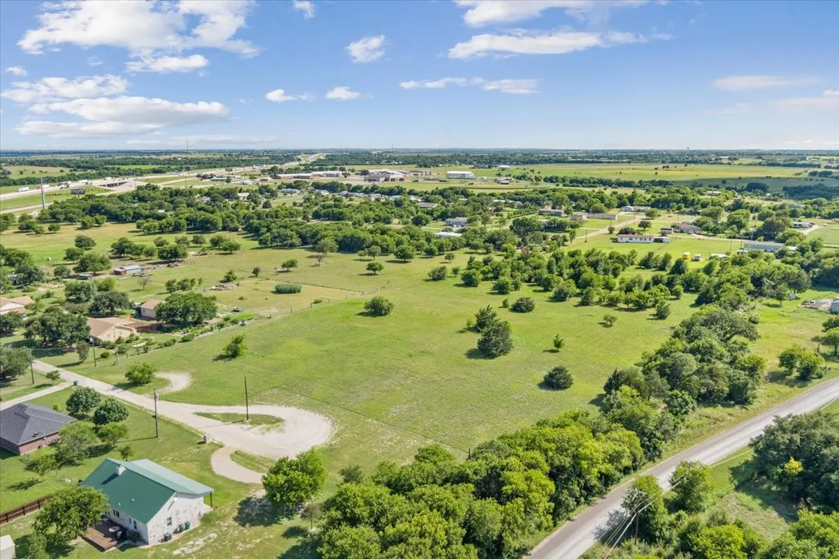 Drone / aerial view of a tree filled landscape