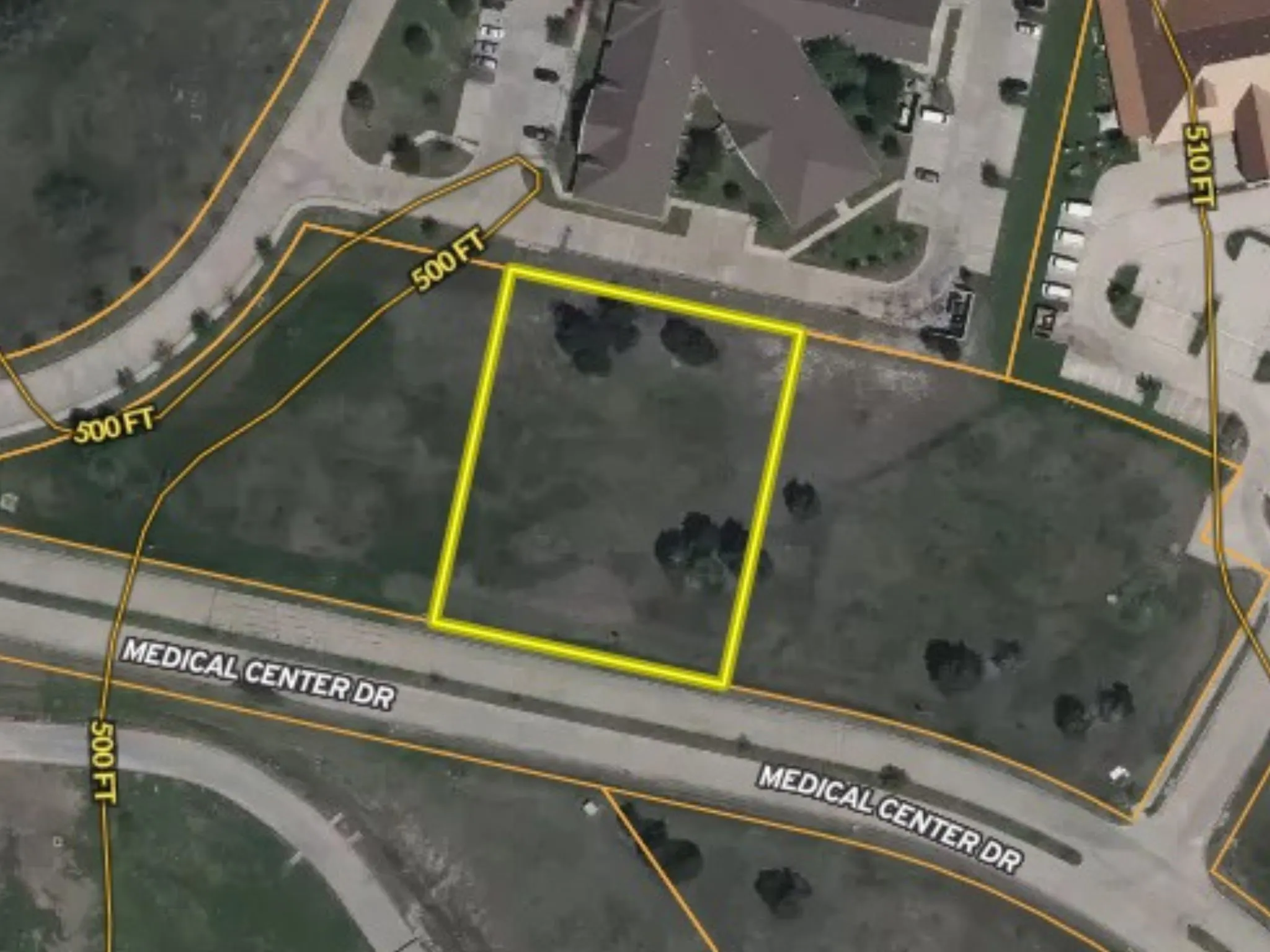 Map of property location featuring property boundaries highlighted