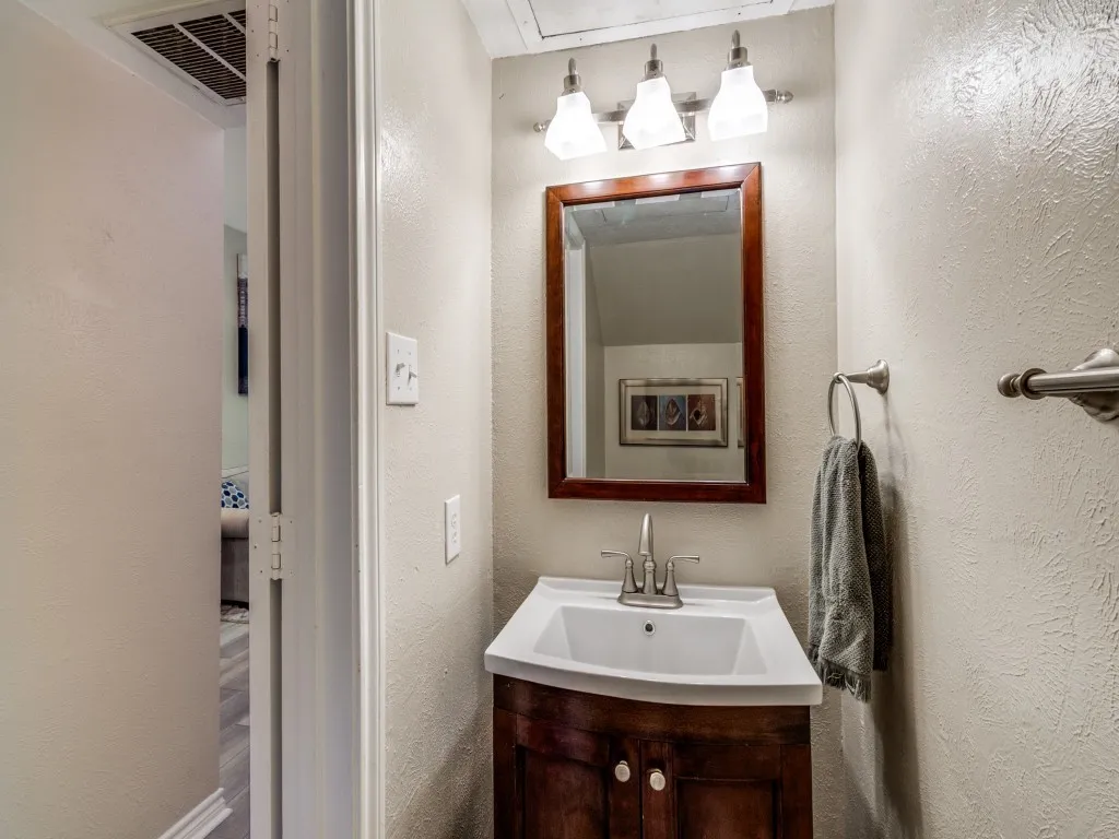 Half bath downstairs.