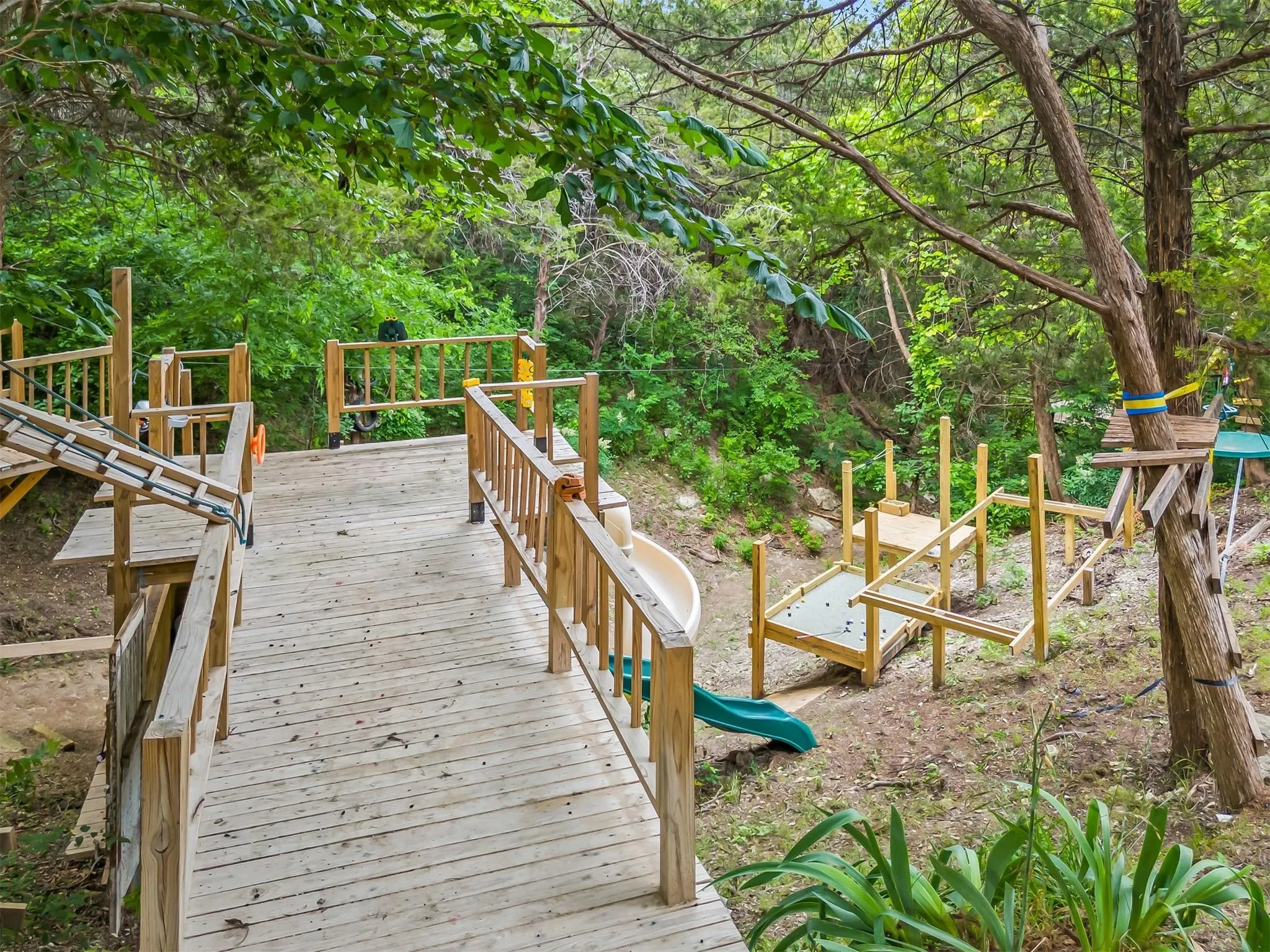 View of wooden deck