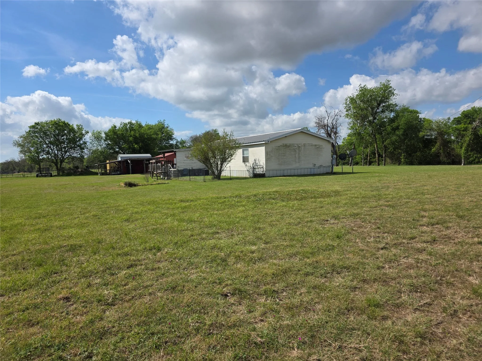 View of grassy yard