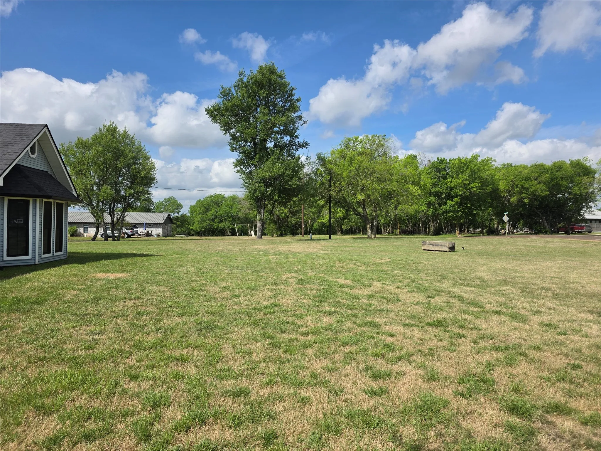 View of grassy yard