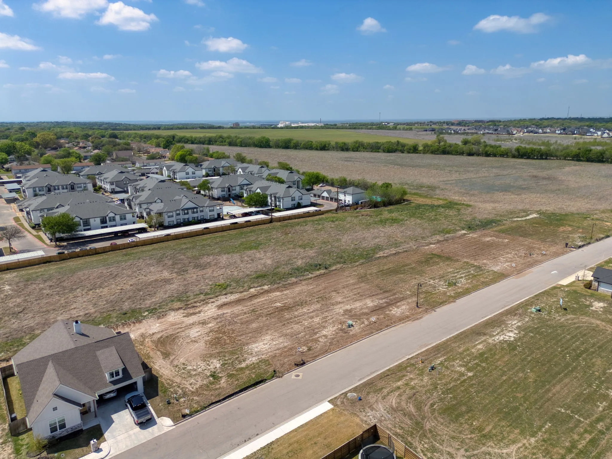Aerial view of residential area
