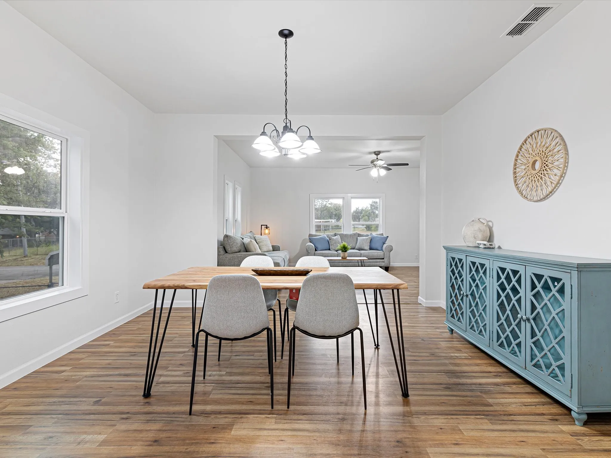 Dining room is right off the living room and flows into the kitchen