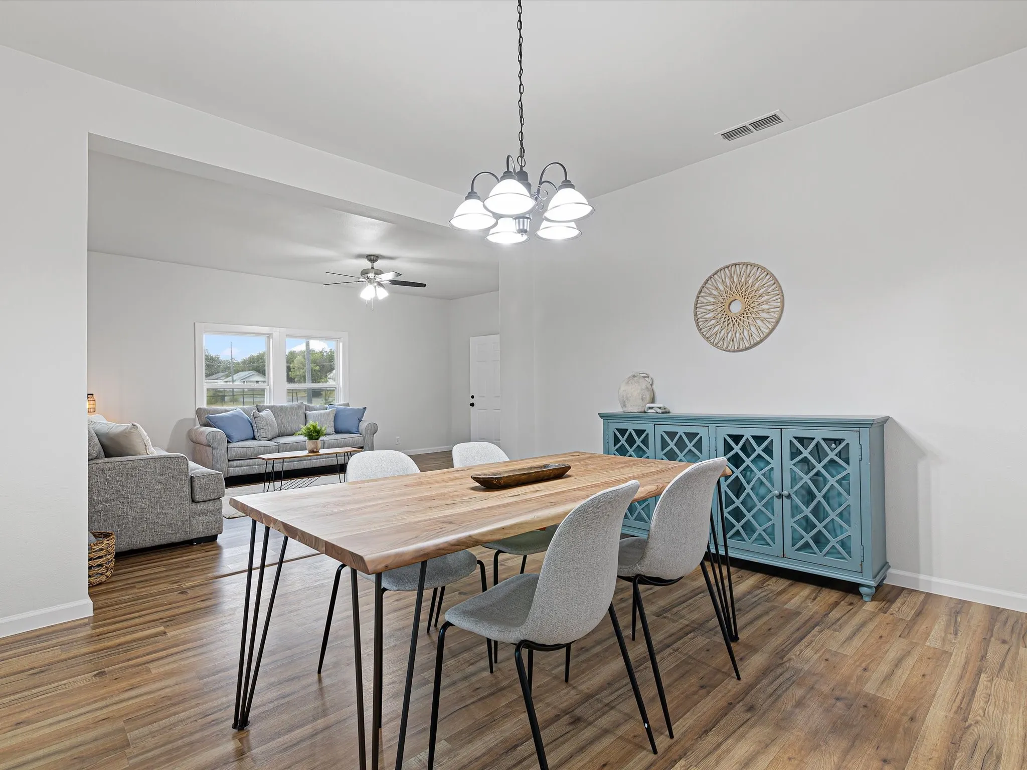 Dining room is right off the living room and flows into the kitchen