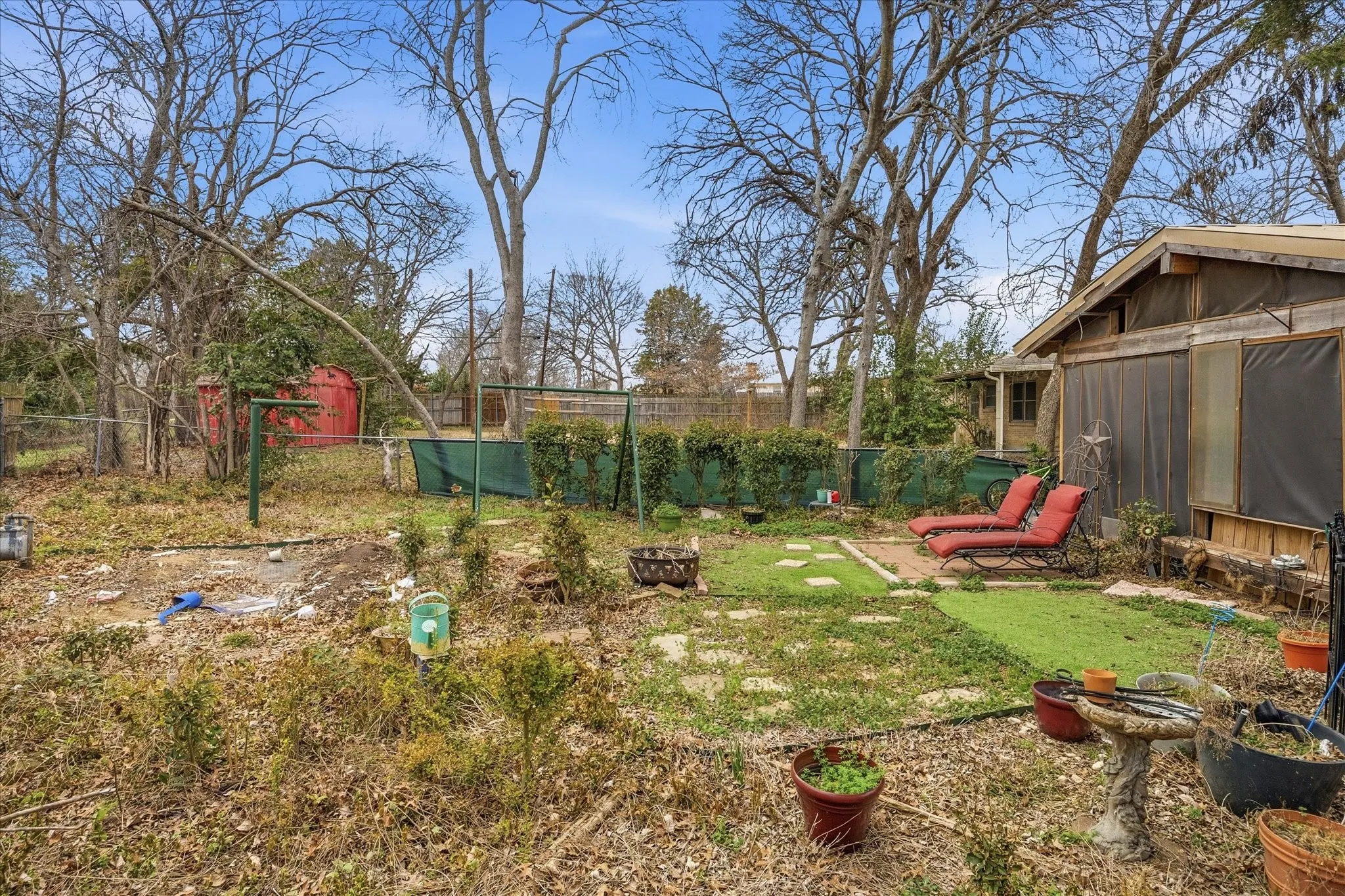 Large backyard