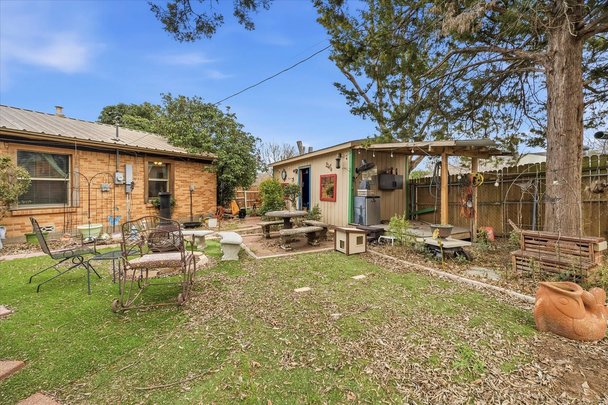 Large backyard
